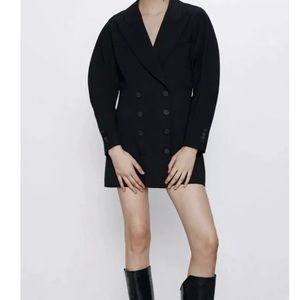 Zara Puff Sleeve Blazer Dress